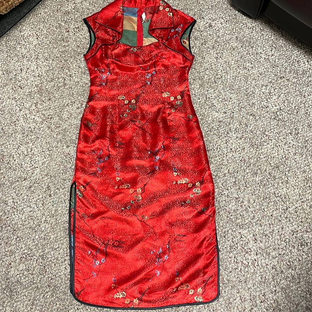 Vintage silk Asian dress